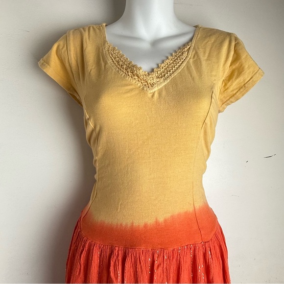 Bohemian Gradient Skirt - Orange and Brown - Picture 2 of 5